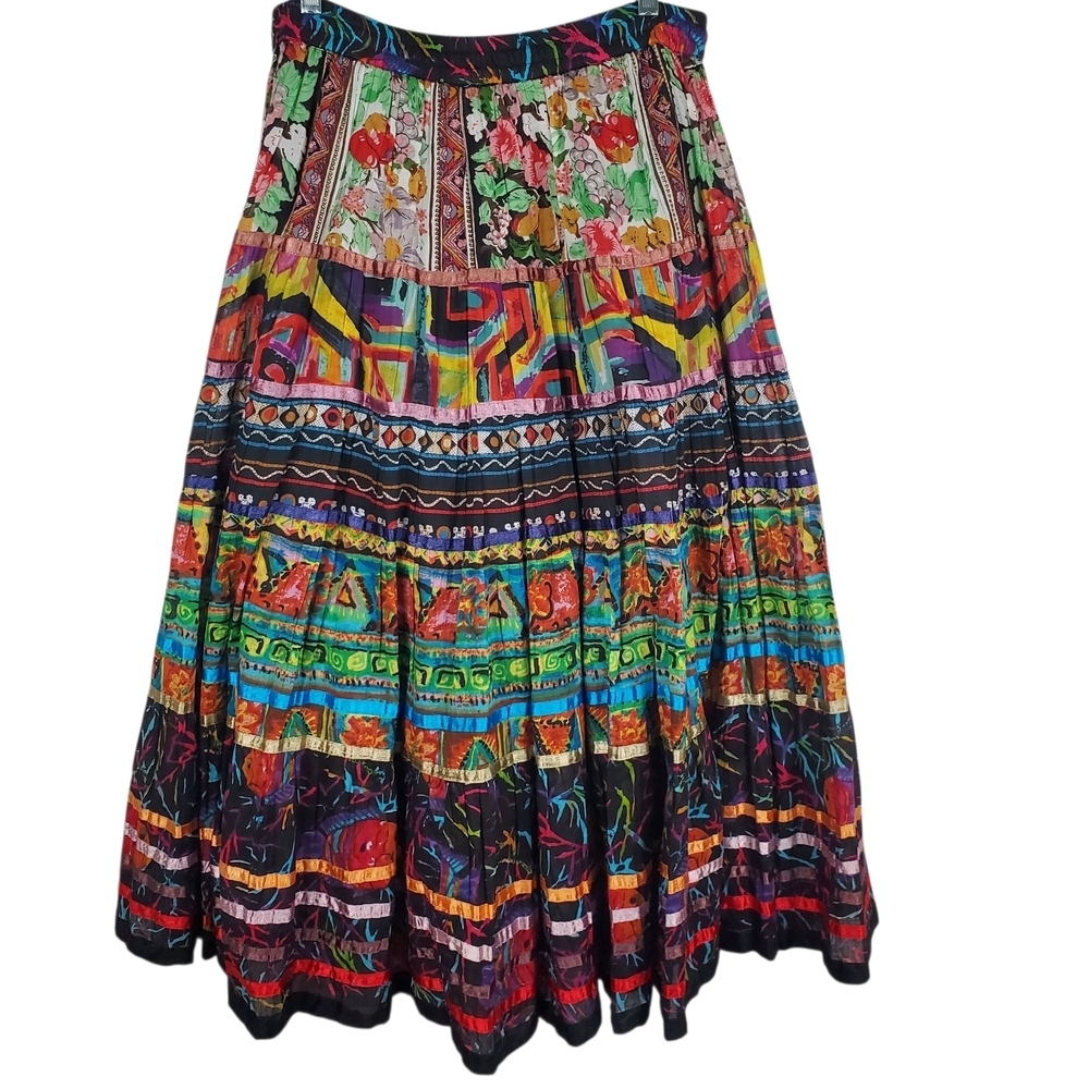TravelSmith Purple and Blue Maxi Skirt. PL. C0044 - Picture 6 of 9